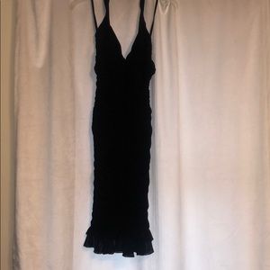 Black rushed dress. Worn only once.